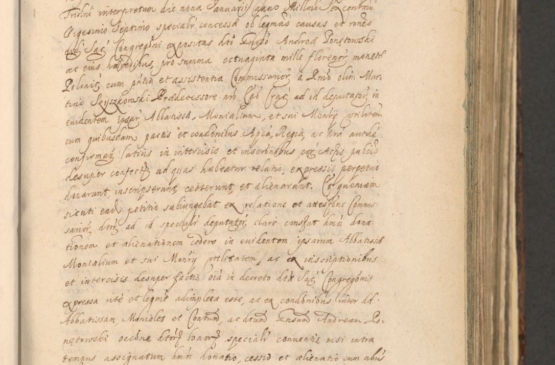 Zdjęcie nr 151 dla obiektu archiwalnego: Acta actorum, institutionum, resignationum, provisionum, decretorum, sententiarum, inscriptionum, testamentorum, confirmationum, ingrossationum, obligationum, quietationum, constitutionum R. D. Andreae Szołdrski, episcopi Kijoviensis, Gnesnensis et Posnaniensis praepositi, cantoris Cracoviensis, Vladislaviensis canonici, R. S. M. secretarii, episcopatus Cracoviensis in spiritualibus er temporalibus deputati anno 1633, 1634 et 1635