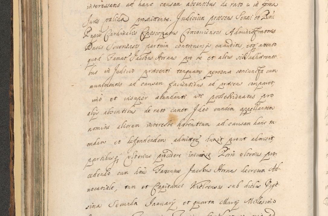 Zdjęcie nr 140 dla obiektu archiwalnego: Acta actorum, institutionum, resignationum, provisionum, decretorum, sententiarum, inscriptionum, testamentorum, confirmationum, ingrossationum, obligationum, quietationum, constitutionum R. D. Andreae Szołdrski, episcopi Kijoviensis, Gnesnensis et Posnaniensis praepositi, cantoris Cracoviensis, Vladislaviensis canonici, R. S. M. secretarii, episcopatus Cracoviensis in spiritualibus er temporalibus deputati anno 1633, 1634 et 1635