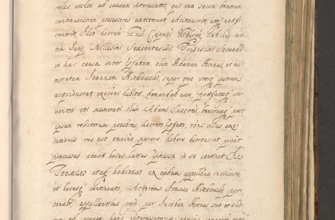Zdjęcie nr 139 dla obiektu archiwalnego: Acta actorum, institutionum, resignationum, provisionum, decretorum, sententiarum, inscriptionum, testamentorum, confirmationum, ingrossationum, obligationum, quietationum, constitutionum R. D. Andreae Szołdrski, episcopi Kijoviensis, Gnesnensis et Posnaniensis praepositi, cantoris Cracoviensis, Vladislaviensis canonici, R. S. M. secretarii, episcopatus Cracoviensis in spiritualibus er temporalibus deputati anno 1633, 1634 et 1635