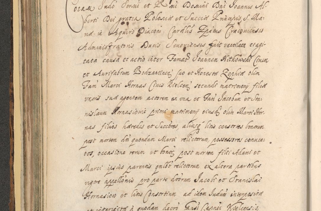 Zdjęcie nr 138 dla obiektu archiwalnego: Acta actorum, institutionum, resignationum, provisionum, decretorum, sententiarum, inscriptionum, testamentorum, confirmationum, ingrossationum, obligationum, quietationum, constitutionum R. D. Andreae Szołdrski, episcopi Kijoviensis, Gnesnensis et Posnaniensis praepositi, cantoris Cracoviensis, Vladislaviensis canonici, R. S. M. secretarii, episcopatus Cracoviensis in spiritualibus er temporalibus deputati anno 1633, 1634 et 1635