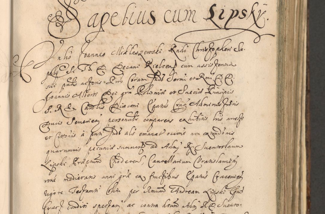 Zdjęcie nr 127 dla obiektu archiwalnego: Acta actorum, institutionum, resignationum, provisionum, decretorum, sententiarum, inscriptionum, testamentorum, confirmationum, ingrossationum, obligationum, quietationum, constitutionum R. D. Andreae Szołdrski, episcopi Kijoviensis, Gnesnensis et Posnaniensis praepositi, cantoris Cracoviensis, Vladislaviensis canonici, R. S. M. secretarii, episcopatus Cracoviensis in spiritualibus er temporalibus deputati anno 1633, 1634 et 1635