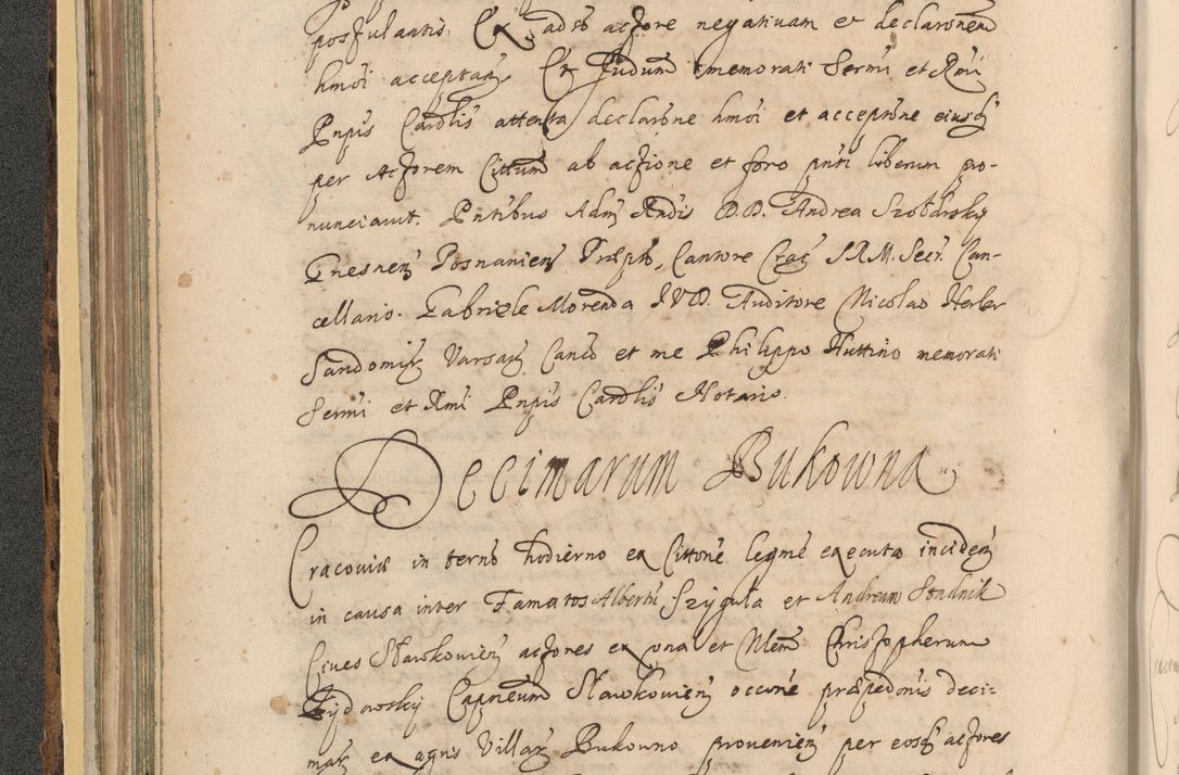 Zdjęcie nr 124 dla obiektu archiwalnego: Acta actorum, institutionum, resignationum, provisionum, decretorum, sententiarum, inscriptionum, testamentorum, confirmationum, ingrossationum, obligationum, quietationum, constitutionum R. D. Andreae Szołdrski, episcopi Kijoviensis, Gnesnensis et Posnaniensis praepositi, cantoris Cracoviensis, Vladislaviensis canonici, R. S. M. secretarii, episcopatus Cracoviensis in spiritualibus er temporalibus deputati anno 1633, 1634 et 1635
