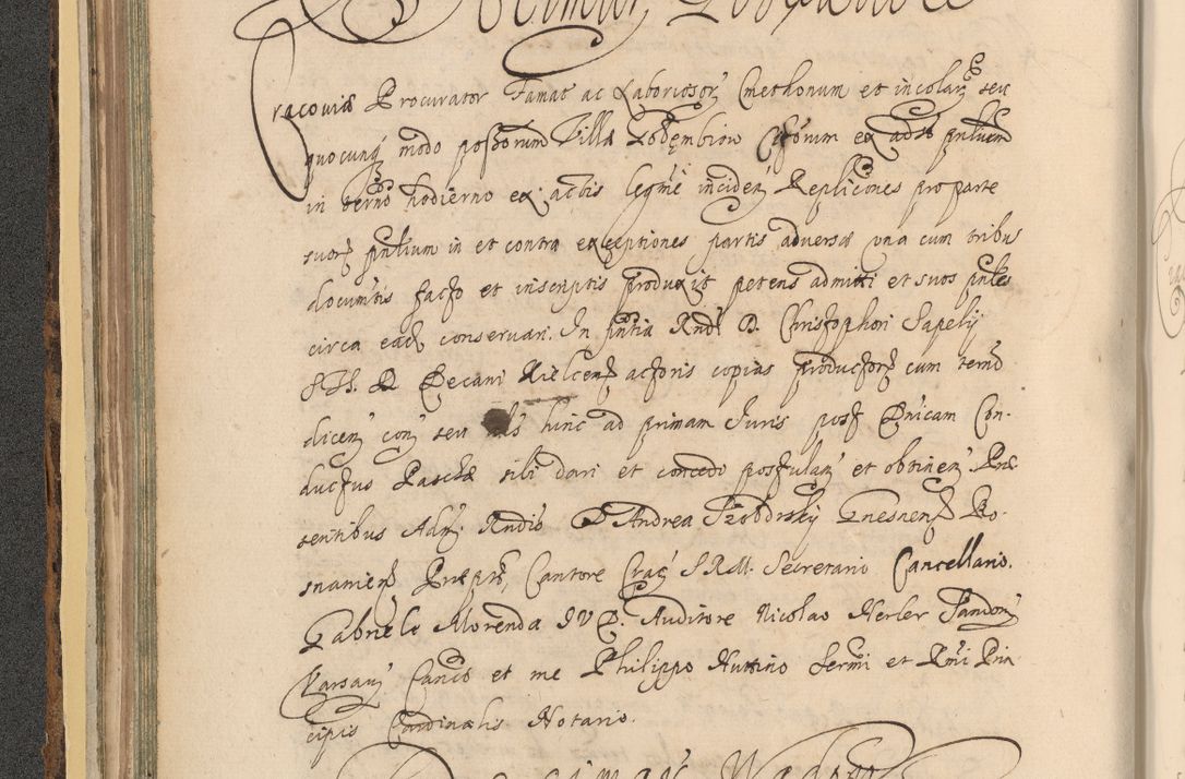 Zdjęcie nr 122 dla obiektu archiwalnego: Acta actorum, institutionum, resignationum, provisionum, decretorum, sententiarum, inscriptionum, testamentorum, confirmationum, ingrossationum, obligationum, quietationum, constitutionum R. D. Andreae Szołdrski, episcopi Kijoviensis, Gnesnensis et Posnaniensis praepositi, cantoris Cracoviensis, Vladislaviensis canonici, R. S. M. secretarii, episcopatus Cracoviensis in spiritualibus er temporalibus deputati anno 1633, 1634 et 1635