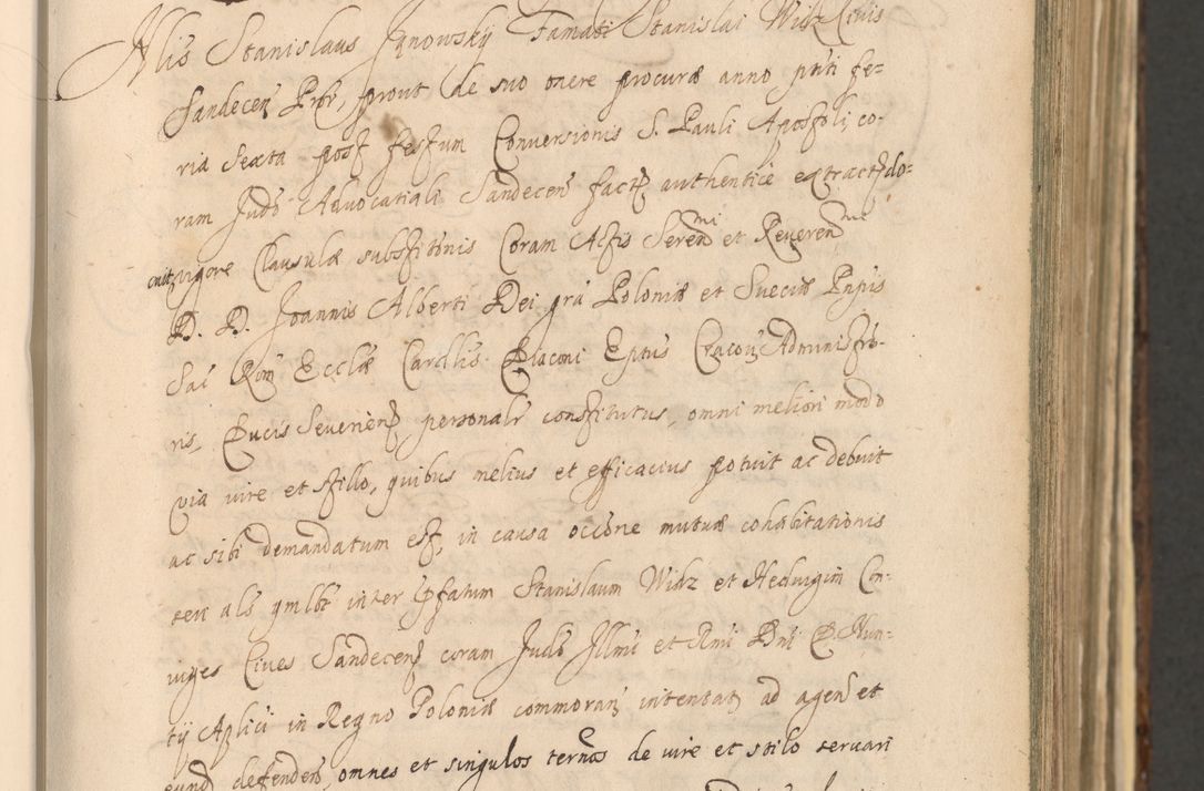 Zdjęcie nr 121 dla obiektu archiwalnego: Acta actorum, institutionum, resignationum, provisionum, decretorum, sententiarum, inscriptionum, testamentorum, confirmationum, ingrossationum, obligationum, quietationum, constitutionum R. D. Andreae Szołdrski, episcopi Kijoviensis, Gnesnensis et Posnaniensis praepositi, cantoris Cracoviensis, Vladislaviensis canonici, R. S. M. secretarii, episcopatus Cracoviensis in spiritualibus er temporalibus deputati anno 1633, 1634 et 1635