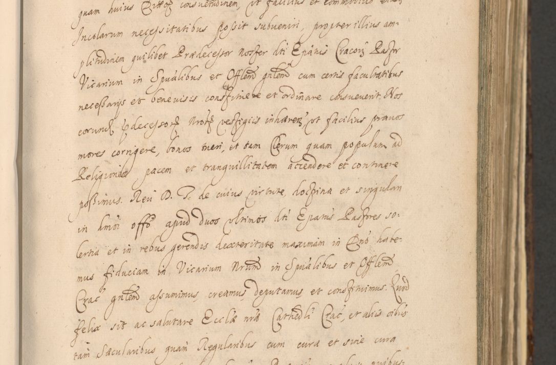 Zdjęcie nr 115 dla obiektu archiwalnego: Acta actorum, institutionum, resignationum, provisionum, decretorum, sententiarum, inscriptionum, testamentorum, confirmationum, ingrossationum, obligationum, quietationum, constitutionum R. D. Andreae Szołdrski, episcopi Kijoviensis, Gnesnensis et Posnaniensis praepositi, cantoris Cracoviensis, Vladislaviensis canonici, R. S. M. secretarii, episcopatus Cracoviensis in spiritualibus er temporalibus deputati anno 1633, 1634 et 1635