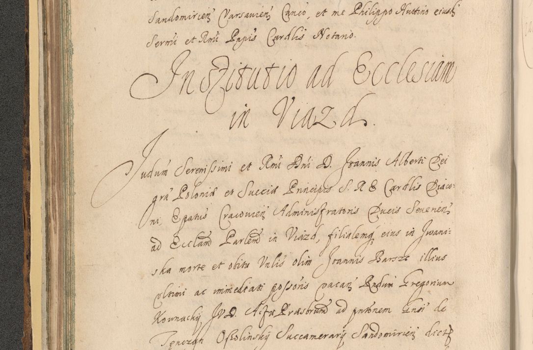 Zdjęcie nr 108 dla obiektu archiwalnego: Acta actorum, institutionum, resignationum, provisionum, decretorum, sententiarum, inscriptionum, testamentorum, confirmationum, ingrossationum, obligationum, quietationum, constitutionum R. D. Andreae Szołdrski, episcopi Kijoviensis, Gnesnensis et Posnaniensis praepositi, cantoris Cracoviensis, Vladislaviensis canonici, R. S. M. secretarii, episcopatus Cracoviensis in spiritualibus er temporalibus deputati anno 1633, 1634 et 1635