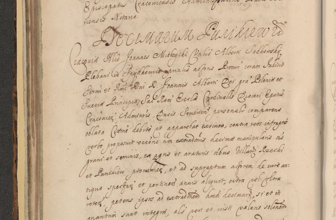 Zdjęcie nr 94 dla obiektu archiwalnego: Acta actorum, institutionum, resignationum, provisionum, decretorum, sententiarum, inscriptionum, testamentorum, confirmationum, ingrossationum, obligationum, quietationum, constitutionum R. D. Andreae Szołdrski, episcopi Kijoviensis, Gnesnensis et Posnaniensis praepositi, cantoris Cracoviensis, Vladislaviensis canonici, R. S. M. secretarii, episcopatus Cracoviensis in spiritualibus er temporalibus deputati anno 1633, 1634 et 1635