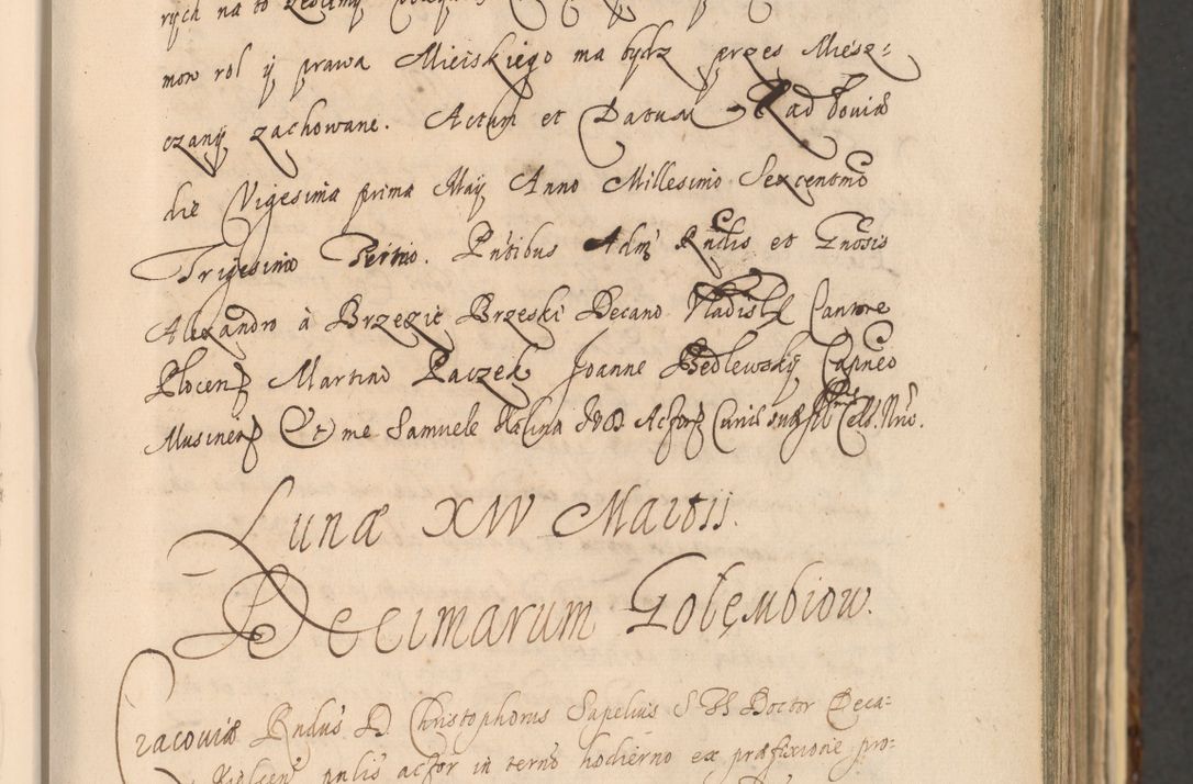Zdjęcie nr 93 dla obiektu archiwalnego: Acta actorum, institutionum, resignationum, provisionum, decretorum, sententiarum, inscriptionum, testamentorum, confirmationum, ingrossationum, obligationum, quietationum, constitutionum R. D. Andreae Szołdrski, episcopi Kijoviensis, Gnesnensis et Posnaniensis praepositi, cantoris Cracoviensis, Vladislaviensis canonici, R. S. M. secretarii, episcopatus Cracoviensis in spiritualibus er temporalibus deputati anno 1633, 1634 et 1635