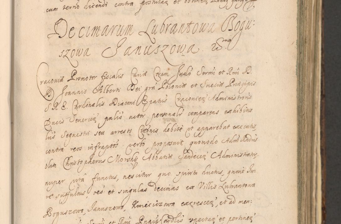 Zdjęcie nr 95 dla obiektu archiwalnego: Acta actorum, institutionum, resignationum, provisionum, decretorum, sententiarum, inscriptionum, testamentorum, confirmationum, ingrossationum, obligationum, quietationum, constitutionum R. D. Andreae Szołdrski, episcopi Kijoviensis, Gnesnensis et Posnaniensis praepositi, cantoris Cracoviensis, Vladislaviensis canonici, R. S. M. secretarii, episcopatus Cracoviensis in spiritualibus er temporalibus deputati anno 1633, 1634 et 1635