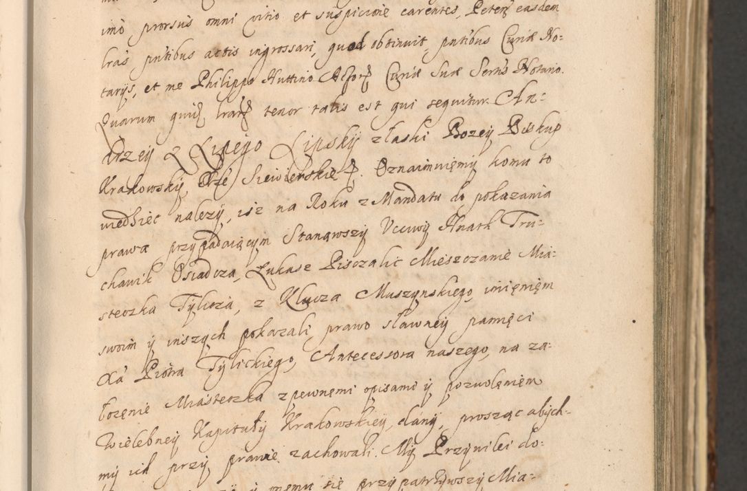 Zdjęcie nr 91 dla obiektu archiwalnego: Acta actorum, institutionum, resignationum, provisionum, decretorum, sententiarum, inscriptionum, testamentorum, confirmationum, ingrossationum, obligationum, quietationum, constitutionum R. D. Andreae Szołdrski, episcopi Kijoviensis, Gnesnensis et Posnaniensis praepositi, cantoris Cracoviensis, Vladislaviensis canonici, R. S. M. secretarii, episcopatus Cracoviensis in spiritualibus er temporalibus deputati anno 1633, 1634 et 1635