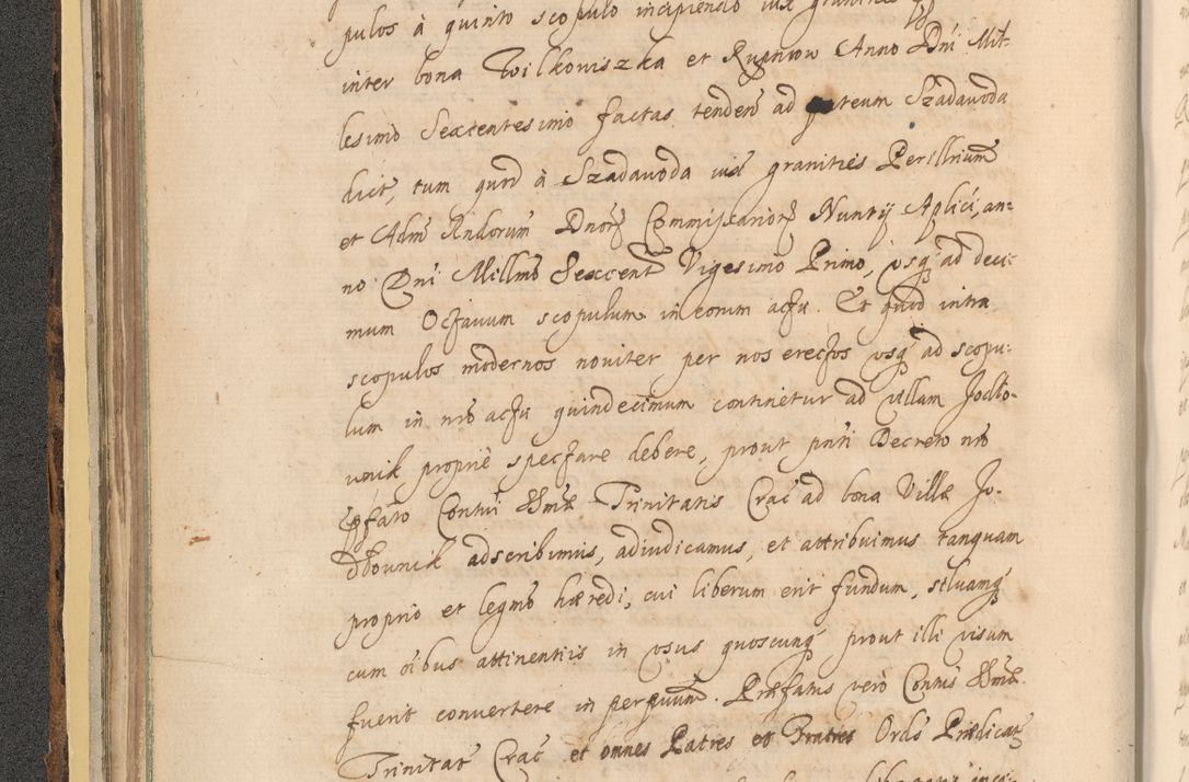 Zdjęcie nr 88 dla obiektu archiwalnego: Acta actorum, institutionum, resignationum, provisionum, decretorum, sententiarum, inscriptionum, testamentorum, confirmationum, ingrossationum, obligationum, quietationum, constitutionum R. D. Andreae Szołdrski, episcopi Kijoviensis, Gnesnensis et Posnaniensis praepositi, cantoris Cracoviensis, Vladislaviensis canonici, R. S. M. secretarii, episcopatus Cracoviensis in spiritualibus er temporalibus deputati anno 1633, 1634 et 1635