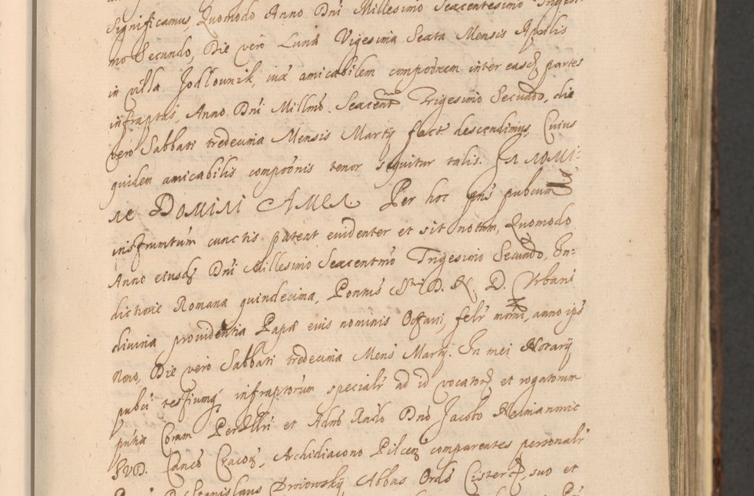 Zdjęcie nr 69 dla obiektu archiwalnego: Acta actorum, institutionum, resignationum, provisionum, decretorum, sententiarum, inscriptionum, testamentorum, confirmationum, ingrossationum, obligationum, quietationum, constitutionum R. D. Andreae Szołdrski, episcopi Kijoviensis, Gnesnensis et Posnaniensis praepositi, cantoris Cracoviensis, Vladislaviensis canonici, R. S. M. secretarii, episcopatus Cracoviensis in spiritualibus er temporalibus deputati anno 1633, 1634 et 1635