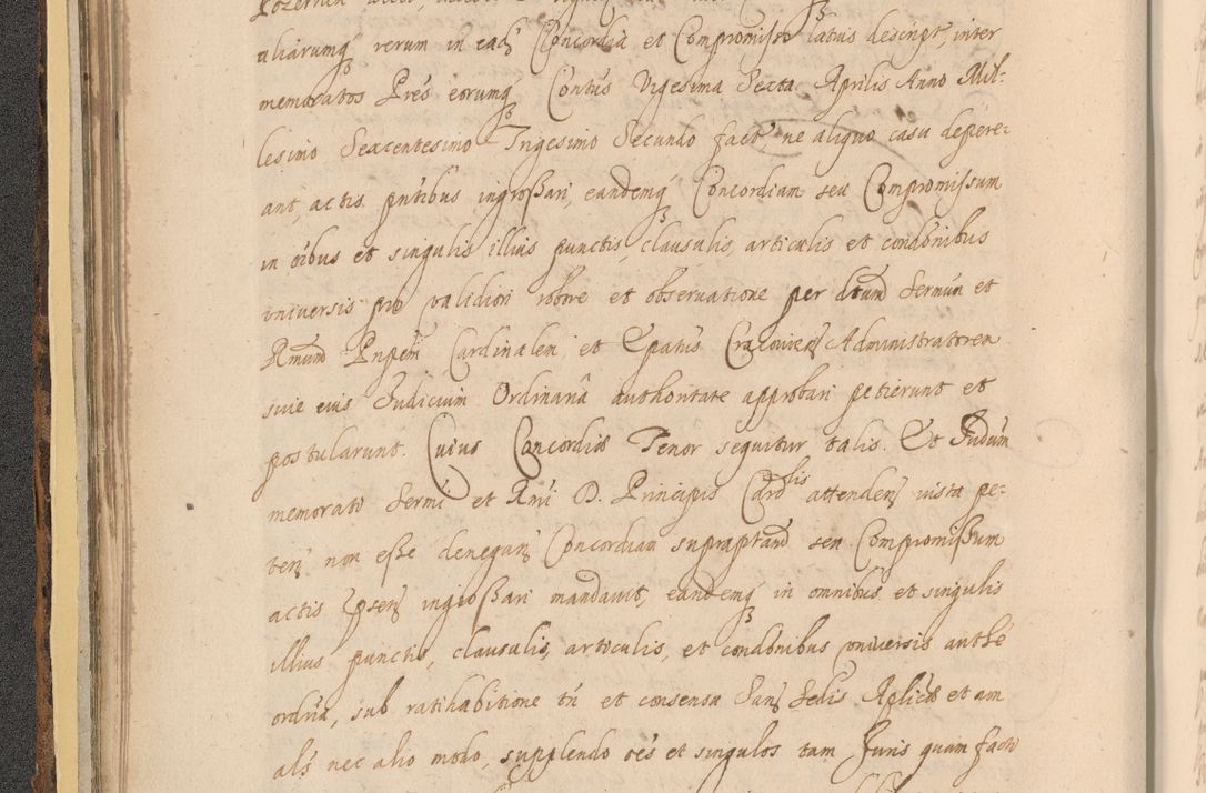 Zdjęcie nr 68 dla obiektu archiwalnego: Acta actorum, institutionum, resignationum, provisionum, decretorum, sententiarum, inscriptionum, testamentorum, confirmationum, ingrossationum, obligationum, quietationum, constitutionum R. D. Andreae Szołdrski, episcopi Kijoviensis, Gnesnensis et Posnaniensis praepositi, cantoris Cracoviensis, Vladislaviensis canonici, R. S. M. secretarii, episcopatus Cracoviensis in spiritualibus er temporalibus deputati anno 1633, 1634 et 1635