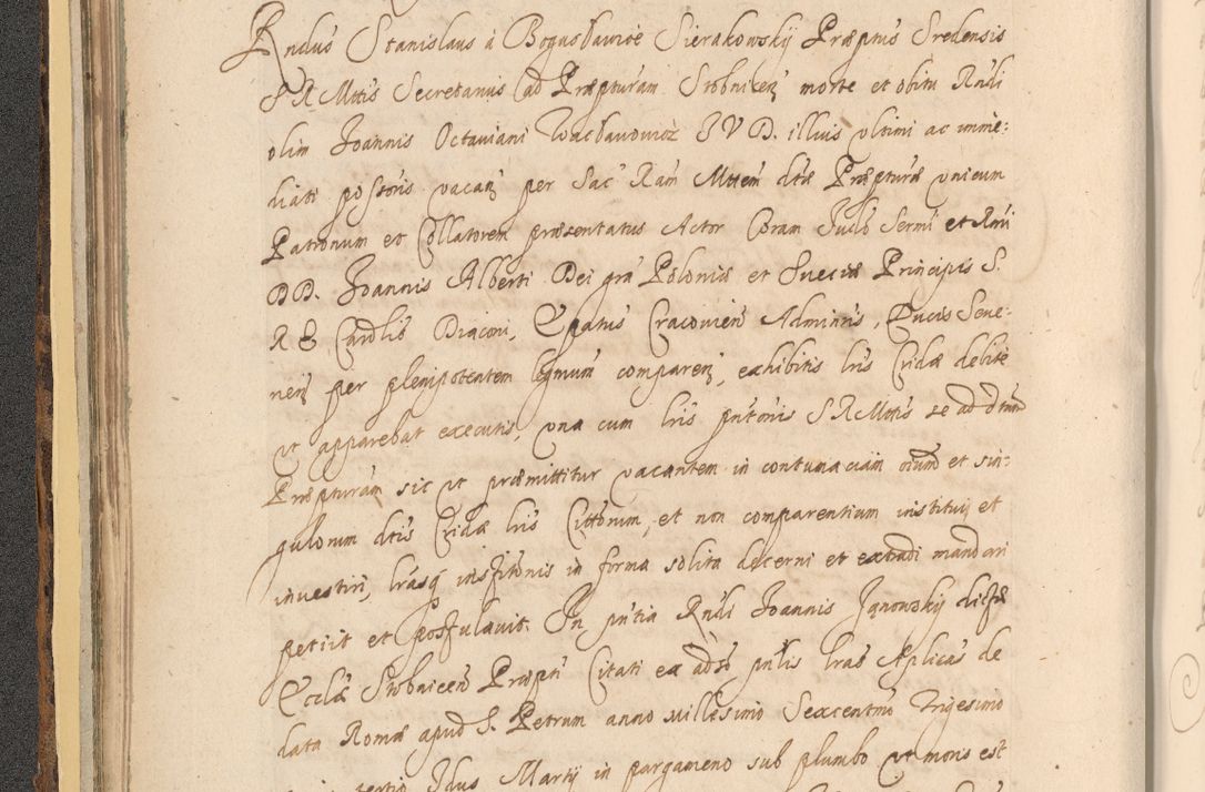 Zdjęcie nr 64 dla obiektu archiwalnego: Acta actorum, institutionum, resignationum, provisionum, decretorum, sententiarum, inscriptionum, testamentorum, confirmationum, ingrossationum, obligationum, quietationum, constitutionum R. D. Andreae Szołdrski, episcopi Kijoviensis, Gnesnensis et Posnaniensis praepositi, cantoris Cracoviensis, Vladislaviensis canonici, R. S. M. secretarii, episcopatus Cracoviensis in spiritualibus er temporalibus deputati anno 1633, 1634 et 1635