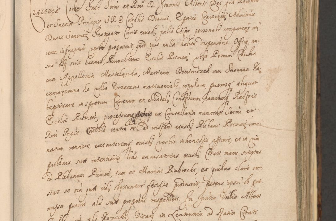Zdjęcie nr 61 dla obiektu archiwalnego: Acta actorum, institutionum, resignationum, provisionum, decretorum, sententiarum, inscriptionum, testamentorum, confirmationum, ingrossationum, obligationum, quietationum, constitutionum R. D. Andreae Szołdrski, episcopi Kijoviensis, Gnesnensis et Posnaniensis praepositi, cantoris Cracoviensis, Vladislaviensis canonici, R. S. M. secretarii, episcopatus Cracoviensis in spiritualibus er temporalibus deputati anno 1633, 1634 et 1635