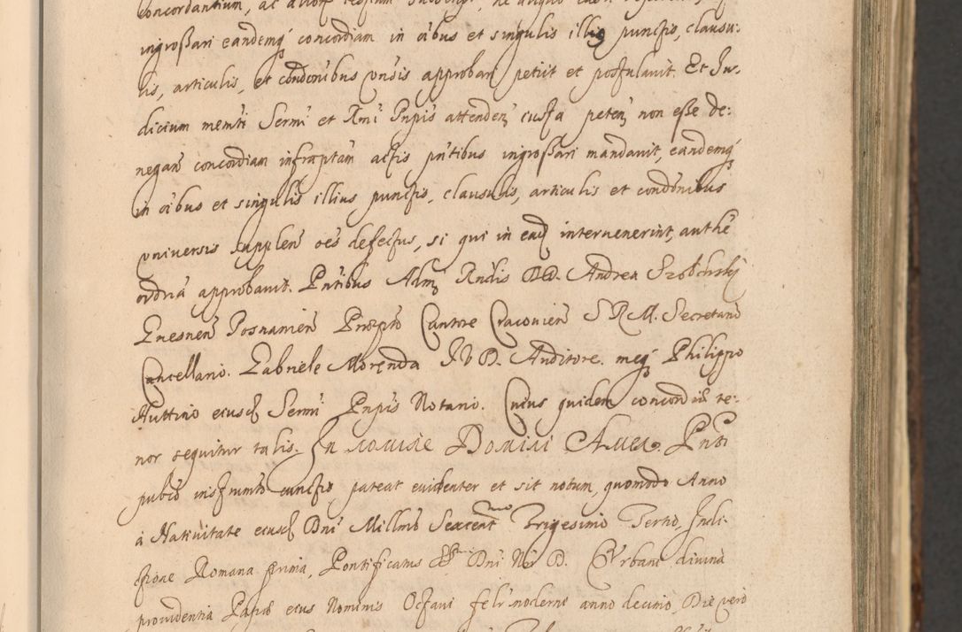 Zdjęcie nr 53 dla obiektu archiwalnego: Acta actorum, institutionum, resignationum, provisionum, decretorum, sententiarum, inscriptionum, testamentorum, confirmationum, ingrossationum, obligationum, quietationum, constitutionum R. D. Andreae Szołdrski, episcopi Kijoviensis, Gnesnensis et Posnaniensis praepositi, cantoris Cracoviensis, Vladislaviensis canonici, R. S. M. secretarii, episcopatus Cracoviensis in spiritualibus er temporalibus deputati anno 1633, 1634 et 1635