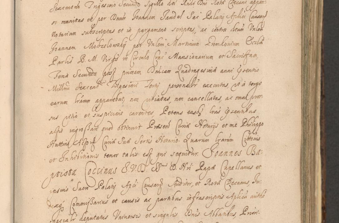 Zdjęcie nr 47 dla obiektu archiwalnego: Acta actorum, institutionum, resignationum, provisionum, decretorum, sententiarum, inscriptionum, testamentorum, confirmationum, ingrossationum, obligationum, quietationum, constitutionum R. D. Andreae Szołdrski, episcopi Kijoviensis, Gnesnensis et Posnaniensis praepositi, cantoris Cracoviensis, Vladislaviensis canonici, R. S. M. secretarii, episcopatus Cracoviensis in spiritualibus er temporalibus deputati anno 1633, 1634 et 1635