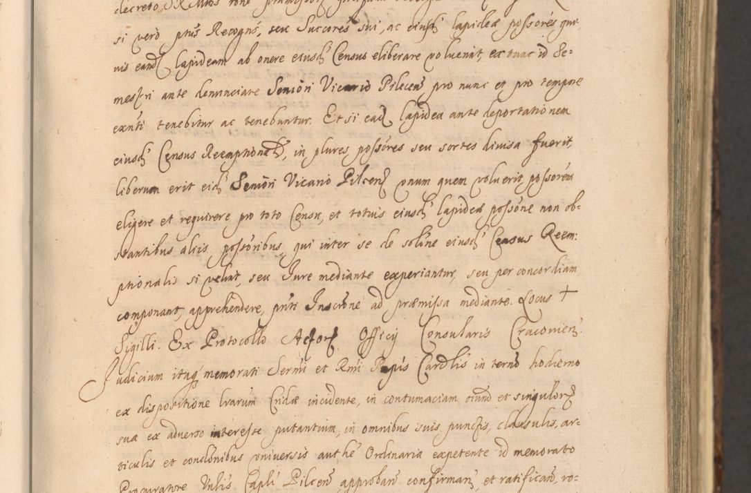 Zdjęcie nr 41 dla obiektu archiwalnego: Acta actorum, institutionum, resignationum, provisionum, decretorum, sententiarum, inscriptionum, testamentorum, confirmationum, ingrossationum, obligationum, quietationum, constitutionum R. D. Andreae Szołdrski, episcopi Kijoviensis, Gnesnensis et Posnaniensis praepositi, cantoris Cracoviensis, Vladislaviensis canonici, R. S. M. secretarii, episcopatus Cracoviensis in spiritualibus er temporalibus deputati anno 1633, 1634 et 1635