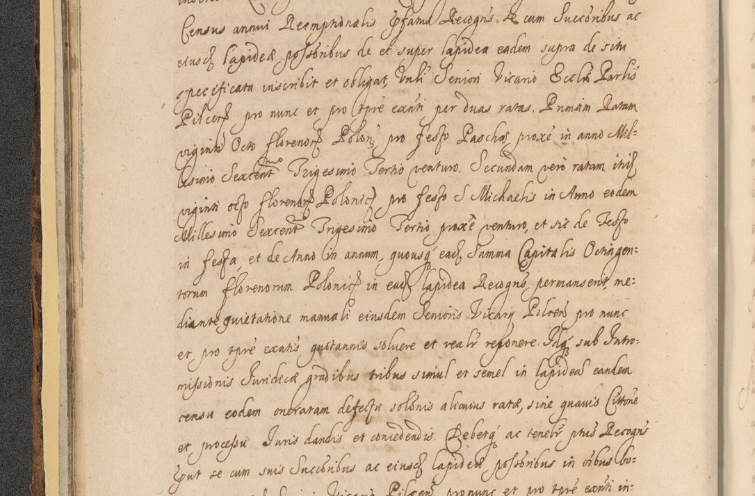 Zdjęcie nr 40 dla obiektu archiwalnego: Acta actorum, institutionum, resignationum, provisionum, decretorum, sententiarum, inscriptionum, testamentorum, confirmationum, ingrossationum, obligationum, quietationum, constitutionum R. D. Andreae Szołdrski, episcopi Kijoviensis, Gnesnensis et Posnaniensis praepositi, cantoris Cracoviensis, Vladislaviensis canonici, R. S. M. secretarii, episcopatus Cracoviensis in spiritualibus er temporalibus deputati anno 1633, 1634 et 1635
