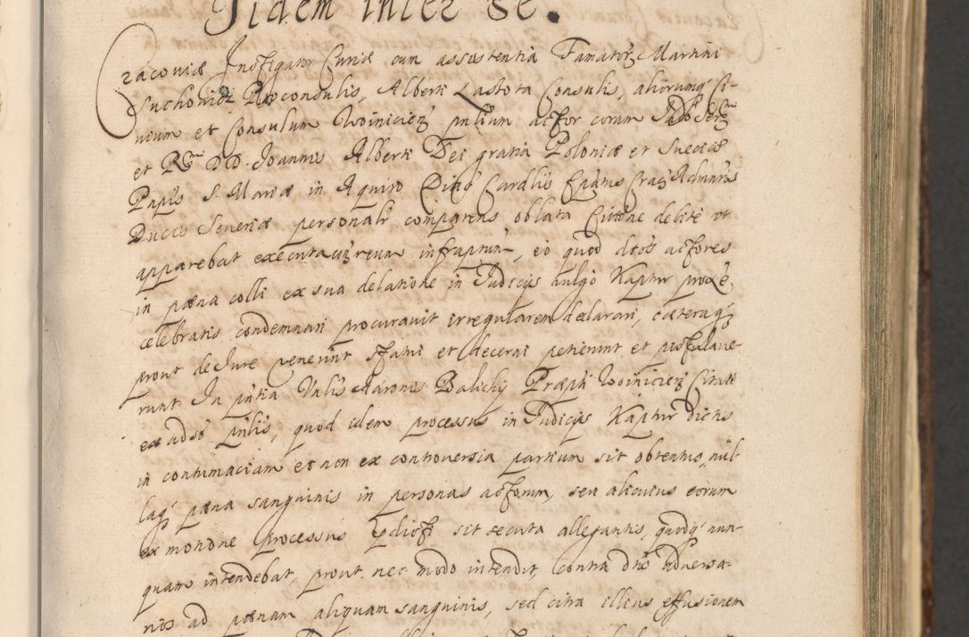 Zdjęcie nr 37 dla obiektu archiwalnego: Acta actorum, institutionum, resignationum, provisionum, decretorum, sententiarum, inscriptionum, testamentorum, confirmationum, ingrossationum, obligationum, quietationum, constitutionum R. D. Andreae Szołdrski, episcopi Kijoviensis, Gnesnensis et Posnaniensis praepositi, cantoris Cracoviensis, Vladislaviensis canonici, R. S. M. secretarii, episcopatus Cracoviensis in spiritualibus er temporalibus deputati anno 1633, 1634 et 1635