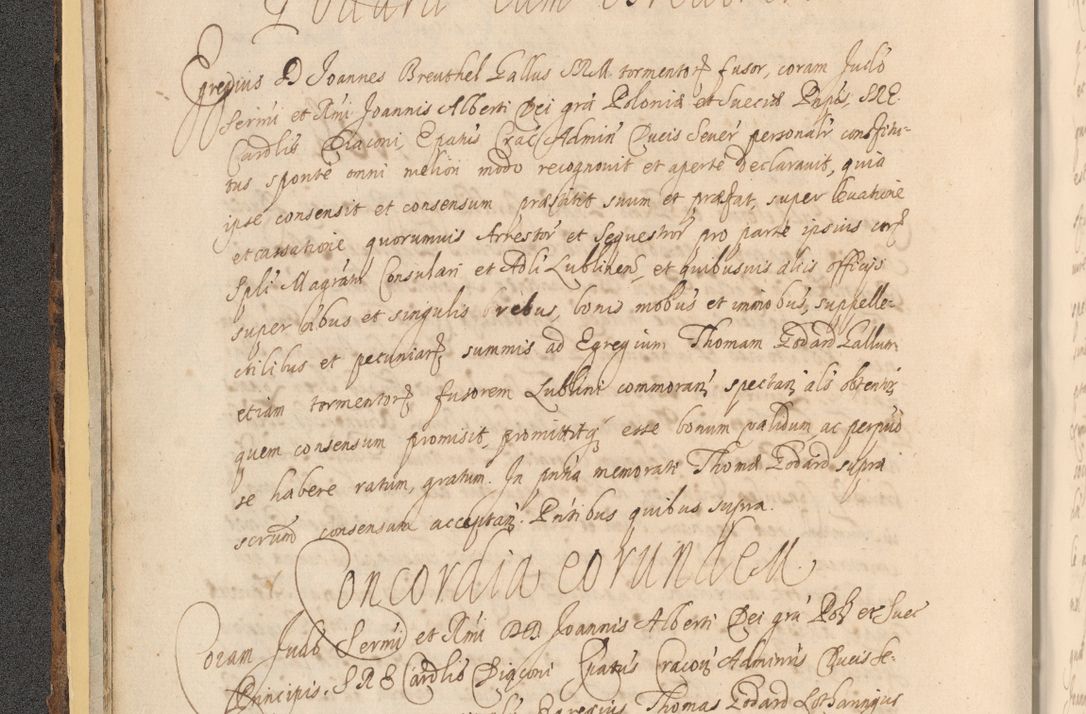 Zdjęcie nr 30 dla obiektu archiwalnego: Acta actorum, institutionum, resignationum, provisionum, decretorum, sententiarum, inscriptionum, testamentorum, confirmationum, ingrossationum, obligationum, quietationum, constitutionum R. D. Andreae Szołdrski, episcopi Kijoviensis, Gnesnensis et Posnaniensis praepositi, cantoris Cracoviensis, Vladislaviensis canonici, R. S. M. secretarii, episcopatus Cracoviensis in spiritualibus er temporalibus deputati anno 1633, 1634 et 1635
