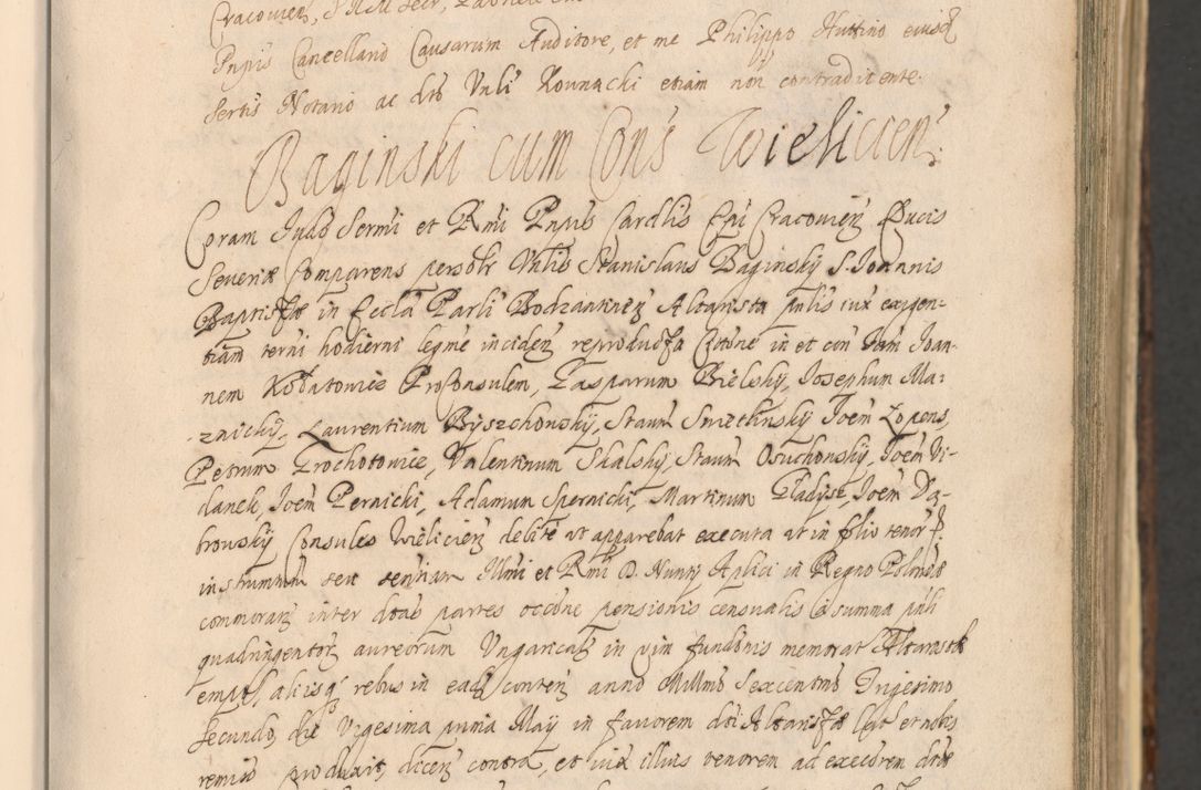 Zdjęcie nr 29 dla obiektu archiwalnego: Acta actorum, institutionum, resignationum, provisionum, decretorum, sententiarum, inscriptionum, testamentorum, confirmationum, ingrossationum, obligationum, quietationum, constitutionum R. D. Andreae Szołdrski, episcopi Kijoviensis, Gnesnensis et Posnaniensis praepositi, cantoris Cracoviensis, Vladislaviensis canonici, R. S. M. secretarii, episcopatus Cracoviensis in spiritualibus er temporalibus deputati anno 1633, 1634 et 1635