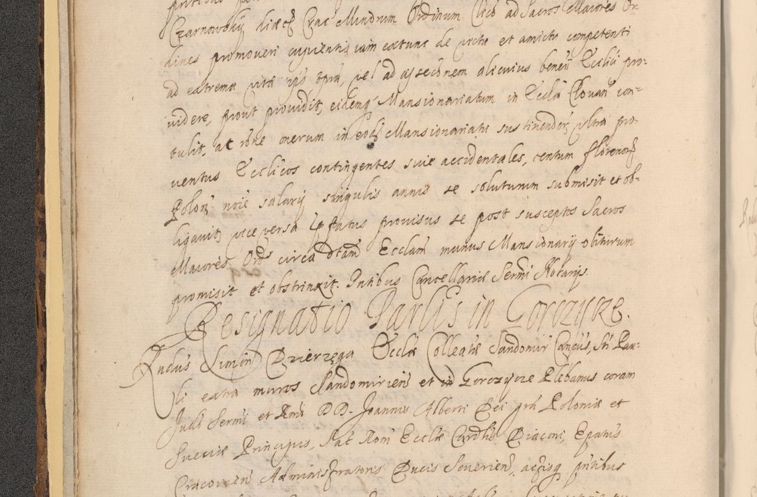 Zdjęcie nr 26 dla obiektu archiwalnego: Acta actorum, institutionum, resignationum, provisionum, decretorum, sententiarum, inscriptionum, testamentorum, confirmationum, ingrossationum, obligationum, quietationum, constitutionum R. D. Andreae Szołdrski, episcopi Kijoviensis, Gnesnensis et Posnaniensis praepositi, cantoris Cracoviensis, Vladislaviensis canonici, R. S. M. secretarii, episcopatus Cracoviensis in spiritualibus er temporalibus deputati anno 1633, 1634 et 1635