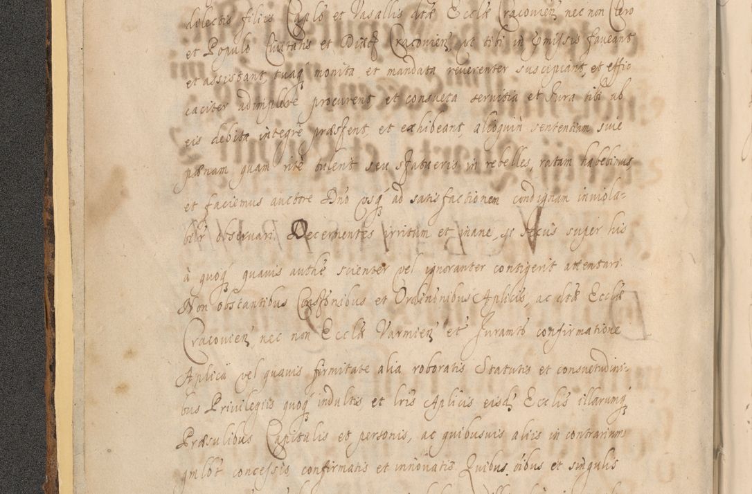 Zdjęcie nr 16 dla obiektu archiwalnego: Acta actorum, institutionum, resignationum, provisionum, decretorum, sententiarum, inscriptionum, testamentorum, confirmationum, ingrossationum, obligationum, quietationum, constitutionum R. D. Andreae Szołdrski, episcopi Kijoviensis, Gnesnensis et Posnaniensis praepositi, cantoris Cracoviensis, Vladislaviensis canonici, R. S. M. secretarii, episcopatus Cracoviensis in spiritualibus er temporalibus deputati anno 1633, 1634 et 1635