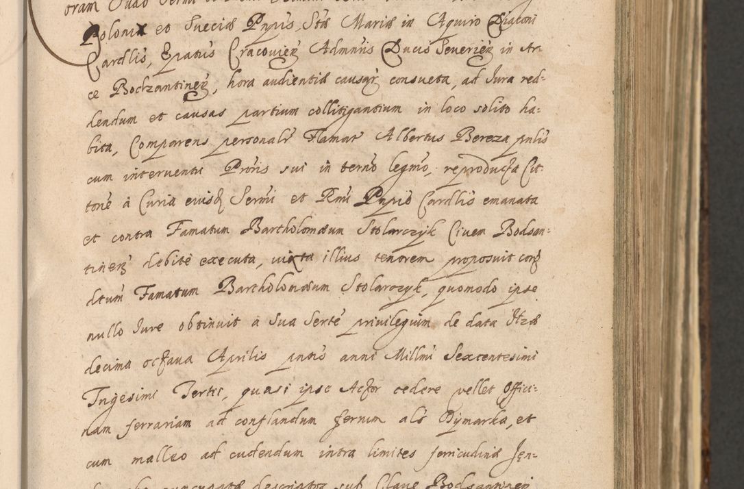 Zdjęcie nr 211 dla obiektu archiwalnego: Acta actorum, institutionum, resignationum, provisionum, decretorum, sententiarum, inscriptionum, testamentorum, confirmationum, ingrossationum, obligationum, quietationum, constitutionum R. D. Andreae Szołdrski, episcopi Kijoviensis, Gnesnensis et Posnaniensis praepositi, cantoris Cracoviensis, Vladislaviensis canonici, R. S. M. secretarii, episcopatus Cracoviensis in spiritualibus er temporalibus deputati anno 1633, 1634 et 1635