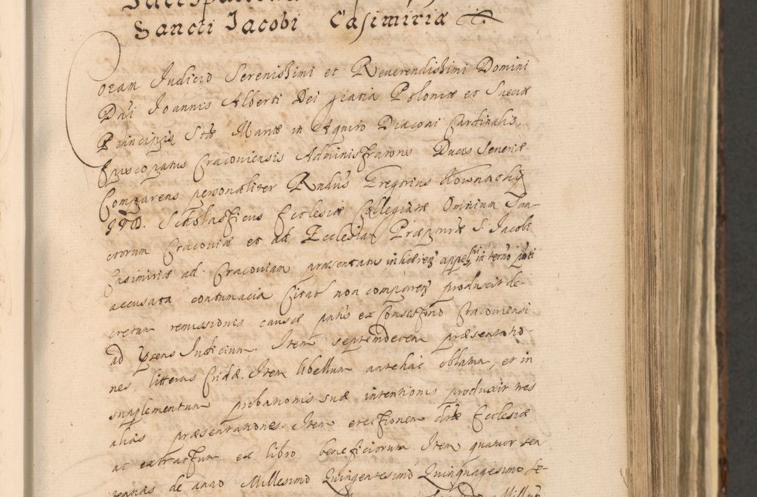 Zdjęcie nr 395 dla obiektu archiwalnego: Acta actorum, institutionum, resignationum, provisionum, decretorum, sententiarum, inscriptionum, testamentorum, confirmationum, ingrossationum, obligationum, quietationum, constitutionum R. D. Andreae Szołdrski, episcopi Kijoviensis, Gnesnensis et Posnaniensis praepositi, cantoris Cracoviensis, Vladislaviensis canonici, R. S. M. secretarii, episcopatus Cracoviensis in spiritualibus er temporalibus deputati anno 1633, 1634 et 1635