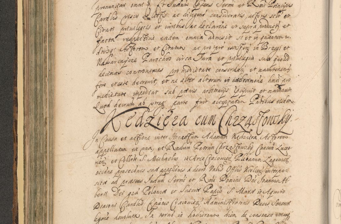 Zdjęcie nr 384 dla obiektu archiwalnego: Acta actorum, institutionum, resignationum, provisionum, decretorum, sententiarum, inscriptionum, testamentorum, confirmationum, ingrossationum, obligationum, quietationum, constitutionum R. D. Andreae Szołdrski, episcopi Kijoviensis, Gnesnensis et Posnaniensis praepositi, cantoris Cracoviensis, Vladislaviensis canonici, R. S. M. secretarii, episcopatus Cracoviensis in spiritualibus er temporalibus deputati anno 1633, 1634 et 1635