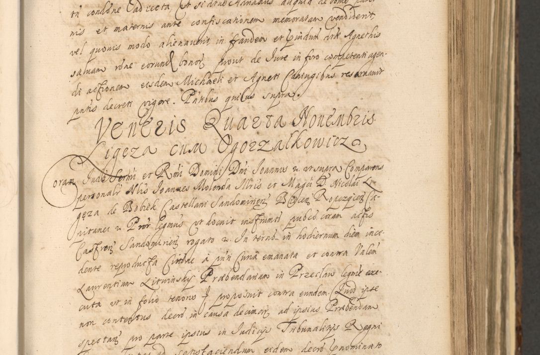Zdjęcie nr 381 dla obiektu archiwalnego: Acta actorum, institutionum, resignationum, provisionum, decretorum, sententiarum, inscriptionum, testamentorum, confirmationum, ingrossationum, obligationum, quietationum, constitutionum R. D. Andreae Szołdrski, episcopi Kijoviensis, Gnesnensis et Posnaniensis praepositi, cantoris Cracoviensis, Vladislaviensis canonici, R. S. M. secretarii, episcopatus Cracoviensis in spiritualibus er temporalibus deputati anno 1633, 1634 et 1635