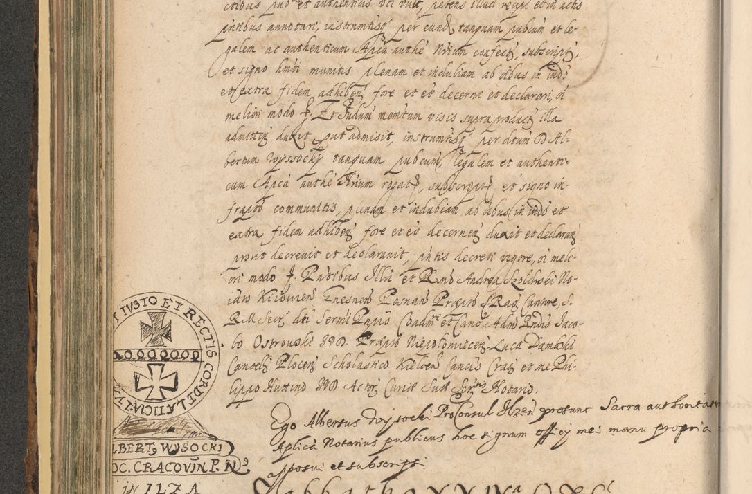 Zdjęcie nr 366 dla obiektu archiwalnego: Acta actorum, institutionum, resignationum, provisionum, decretorum, sententiarum, inscriptionum, testamentorum, confirmationum, ingrossationum, obligationum, quietationum, constitutionum R. D. Andreae Szołdrski, episcopi Kijoviensis, Gnesnensis et Posnaniensis praepositi, cantoris Cracoviensis, Vladislaviensis canonici, R. S. M. secretarii, episcopatus Cracoviensis in spiritualibus er temporalibus deputati anno 1633, 1634 et 1635