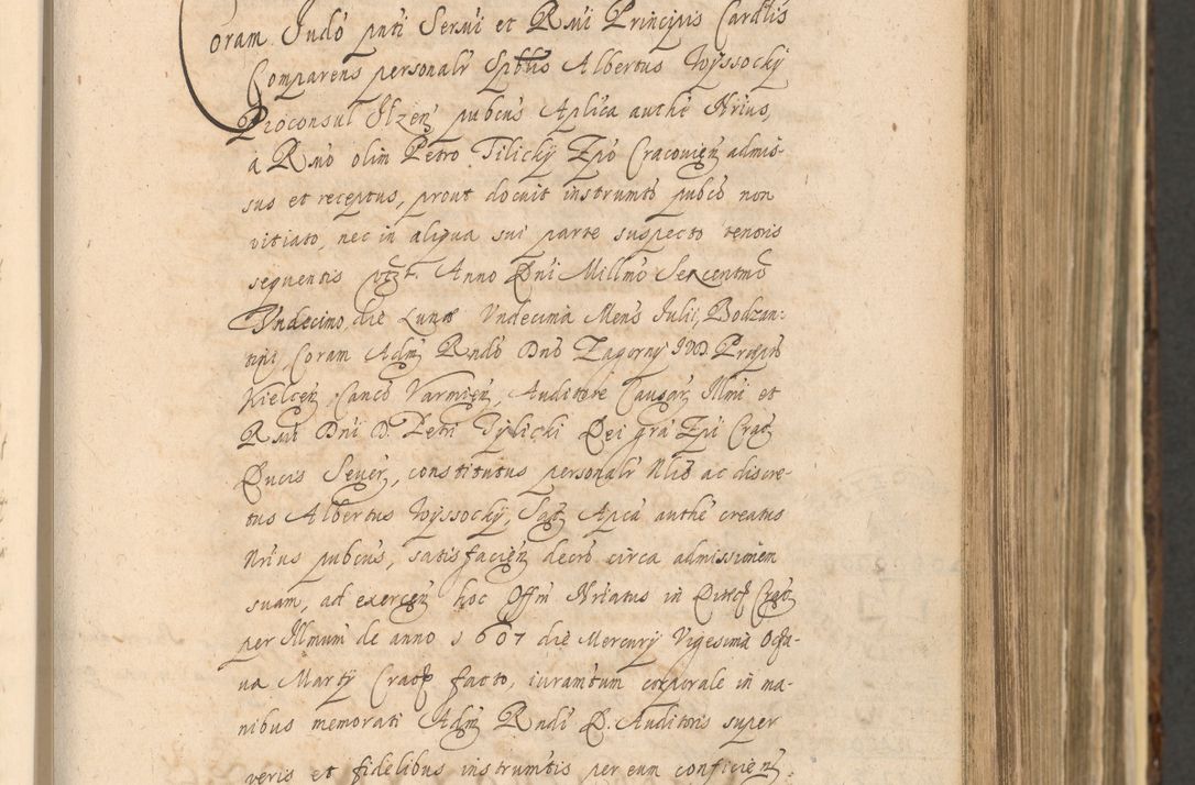 Zdjęcie nr 365 dla obiektu archiwalnego: Acta actorum, institutionum, resignationum, provisionum, decretorum, sententiarum, inscriptionum, testamentorum, confirmationum, ingrossationum, obligationum, quietationum, constitutionum R. D. Andreae Szołdrski, episcopi Kijoviensis, Gnesnensis et Posnaniensis praepositi, cantoris Cracoviensis, Vladislaviensis canonici, R. S. M. secretarii, episcopatus Cracoviensis in spiritualibus er temporalibus deputati anno 1633, 1634 et 1635