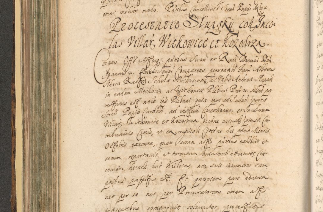 Zdjęcie nr 358 dla obiektu archiwalnego: Acta actorum, institutionum, resignationum, provisionum, decretorum, sententiarum, inscriptionum, testamentorum, confirmationum, ingrossationum, obligationum, quietationum, constitutionum R. D. Andreae Szołdrski, episcopi Kijoviensis, Gnesnensis et Posnaniensis praepositi, cantoris Cracoviensis, Vladislaviensis canonici, R. S. M. secretarii, episcopatus Cracoviensis in spiritualibus er temporalibus deputati anno 1633, 1634 et 1635