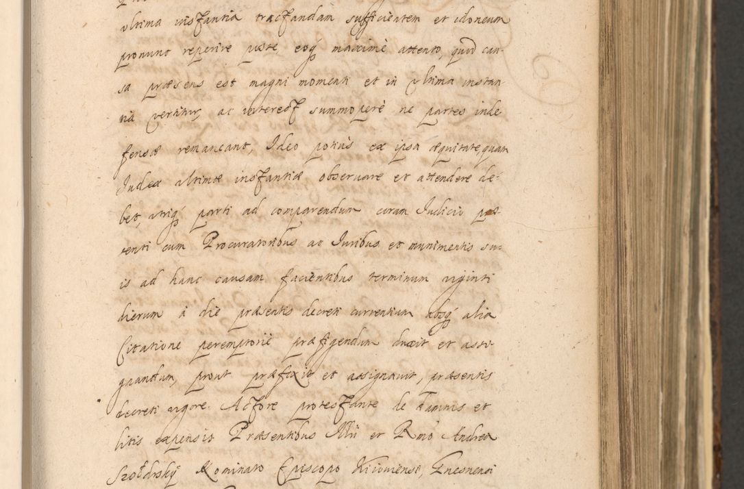 Zdjęcie nr 355 dla obiektu archiwalnego: Acta actorum, institutionum, resignationum, provisionum, decretorum, sententiarum, inscriptionum, testamentorum, confirmationum, ingrossationum, obligationum, quietationum, constitutionum R. D. Andreae Szołdrski, episcopi Kijoviensis, Gnesnensis et Posnaniensis praepositi, cantoris Cracoviensis, Vladislaviensis canonici, R. S. M. secretarii, episcopatus Cracoviensis in spiritualibus er temporalibus deputati anno 1633, 1634 et 1635