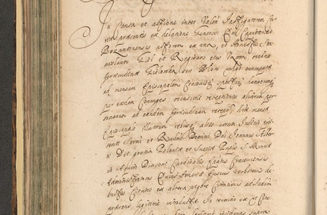Zdjęcie nr 356 dla obiektu archiwalnego: Acta actorum, institutionum, resignationum, provisionum, decretorum, sententiarum, inscriptionum, testamentorum, confirmationum, ingrossationum, obligationum, quietationum, constitutionum R. D. Andreae Szołdrski, episcopi Kijoviensis, Gnesnensis et Posnaniensis praepositi, cantoris Cracoviensis, Vladislaviensis canonici, R. S. M. secretarii, episcopatus Cracoviensis in spiritualibus er temporalibus deputati anno 1633, 1634 et 1635