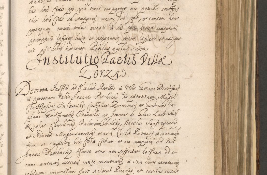 Zdjęcie nr 351 dla obiektu archiwalnego: Acta actorum, institutionum, resignationum, provisionum, decretorum, sententiarum, inscriptionum, testamentorum, confirmationum, ingrossationum, obligationum, quietationum, constitutionum R. D. Andreae Szołdrski, episcopi Kijoviensis, Gnesnensis et Posnaniensis praepositi, cantoris Cracoviensis, Vladislaviensis canonici, R. S. M. secretarii, episcopatus Cracoviensis in spiritualibus er temporalibus deputati anno 1633, 1634 et 1635