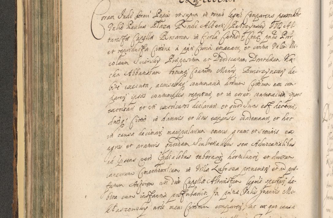 Zdjęcie nr 350 dla obiektu archiwalnego: Acta actorum, institutionum, resignationum, provisionum, decretorum, sententiarum, inscriptionum, testamentorum, confirmationum, ingrossationum, obligationum, quietationum, constitutionum R. D. Andreae Szołdrski, episcopi Kijoviensis, Gnesnensis et Posnaniensis praepositi, cantoris Cracoviensis, Vladislaviensis canonici, R. S. M. secretarii, episcopatus Cracoviensis in spiritualibus er temporalibus deputati anno 1633, 1634 et 1635