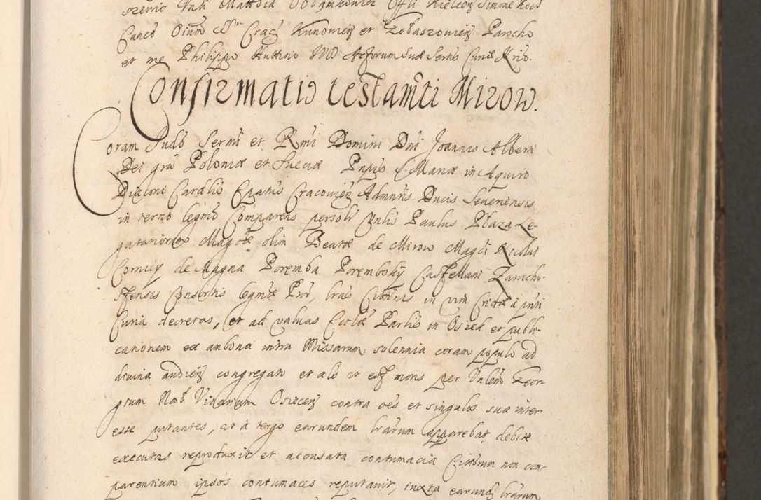 Zdjęcie nr 343 dla obiektu archiwalnego: Acta actorum, institutionum, resignationum, provisionum, decretorum, sententiarum, inscriptionum, testamentorum, confirmationum, ingrossationum, obligationum, quietationum, constitutionum R. D. Andreae Szołdrski, episcopi Kijoviensis, Gnesnensis et Posnaniensis praepositi, cantoris Cracoviensis, Vladislaviensis canonici, R. S. M. secretarii, episcopatus Cracoviensis in spiritualibus er temporalibus deputati anno 1633, 1634 et 1635