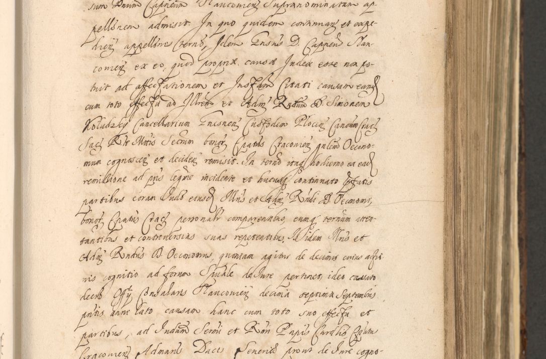 Zdjęcie nr 339 dla obiektu archiwalnego: Acta actorum, institutionum, resignationum, provisionum, decretorum, sententiarum, inscriptionum, testamentorum, confirmationum, ingrossationum, obligationum, quietationum, constitutionum R. D. Andreae Szołdrski, episcopi Kijoviensis, Gnesnensis et Posnaniensis praepositi, cantoris Cracoviensis, Vladislaviensis canonici, R. S. M. secretarii, episcopatus Cracoviensis in spiritualibus er temporalibus deputati anno 1633, 1634 et 1635