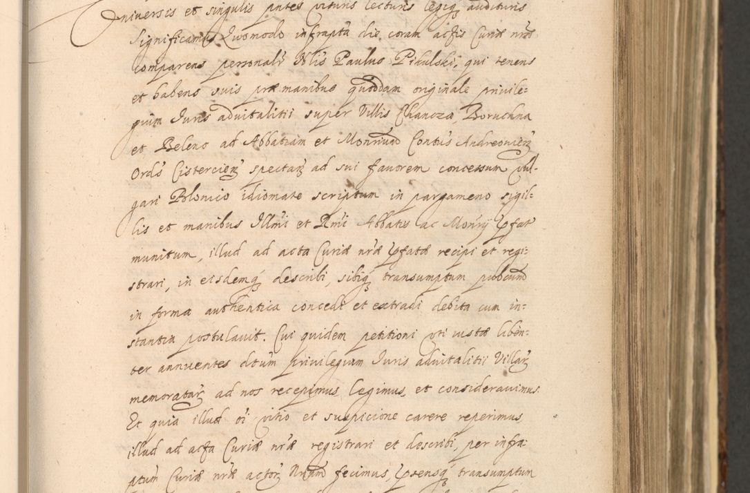Zdjęcie nr 311 dla obiektu archiwalnego: Acta actorum, institutionum, resignationum, provisionum, decretorum, sententiarum, inscriptionum, testamentorum, confirmationum, ingrossationum, obligationum, quietationum, constitutionum R. D. Andreae Szołdrski, episcopi Kijoviensis, Gnesnensis et Posnaniensis praepositi, cantoris Cracoviensis, Vladislaviensis canonici, R. S. M. secretarii, episcopatus Cracoviensis in spiritualibus er temporalibus deputati anno 1633, 1634 et 1635