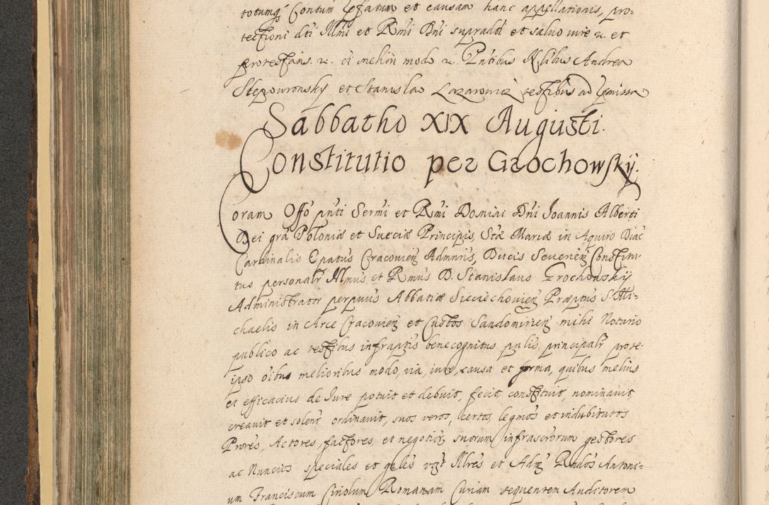 Zdjęcie nr 302 dla obiektu archiwalnego: Acta actorum, institutionum, resignationum, provisionum, decretorum, sententiarum, inscriptionum, testamentorum, confirmationum, ingrossationum, obligationum, quietationum, constitutionum R. D. Andreae Szołdrski, episcopi Kijoviensis, Gnesnensis et Posnaniensis praepositi, cantoris Cracoviensis, Vladislaviensis canonici, R. S. M. secretarii, episcopatus Cracoviensis in spiritualibus er temporalibus deputati anno 1633, 1634 et 1635