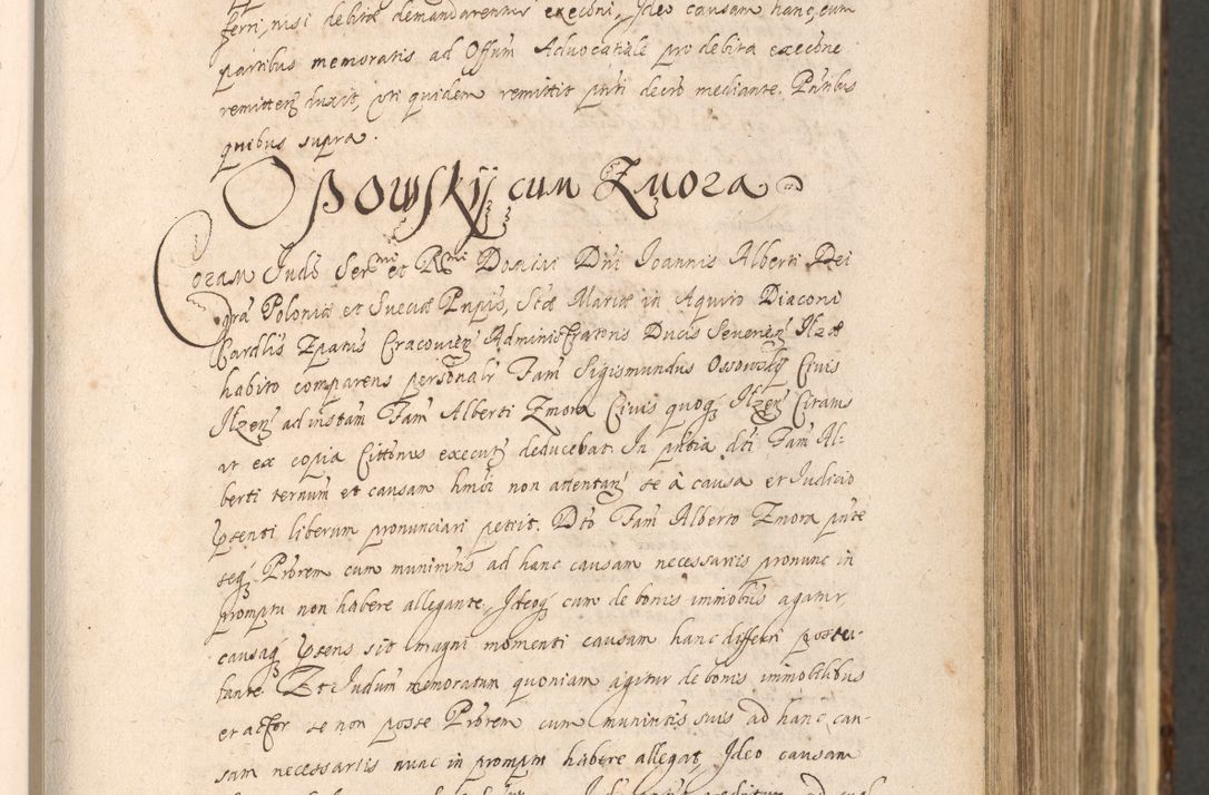 Zdjęcie nr 299 dla obiektu archiwalnego: Acta actorum, institutionum, resignationum, provisionum, decretorum, sententiarum, inscriptionum, testamentorum, confirmationum, ingrossationum, obligationum, quietationum, constitutionum R. D. Andreae Szołdrski, episcopi Kijoviensis, Gnesnensis et Posnaniensis praepositi, cantoris Cracoviensis, Vladislaviensis canonici, R. S. M. secretarii, episcopatus Cracoviensis in spiritualibus er temporalibus deputati anno 1633, 1634 et 1635