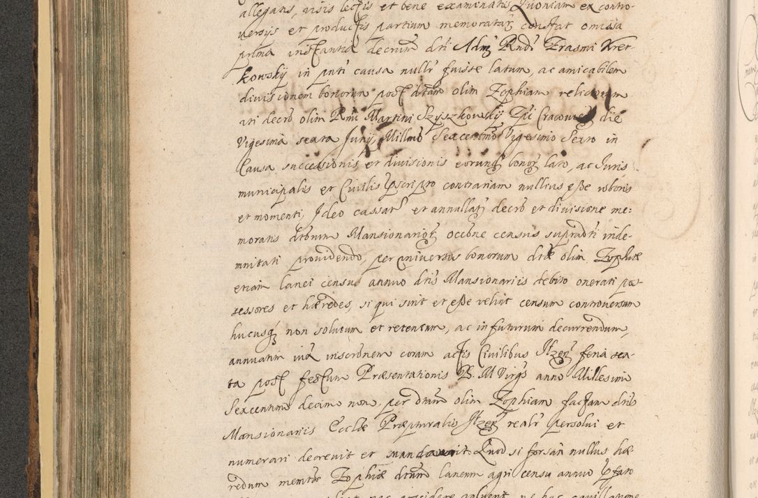 Zdjęcie nr 296 dla obiektu archiwalnego: Acta actorum, institutionum, resignationum, provisionum, decretorum, sententiarum, inscriptionum, testamentorum, confirmationum, ingrossationum, obligationum, quietationum, constitutionum R. D. Andreae Szołdrski, episcopi Kijoviensis, Gnesnensis et Posnaniensis praepositi, cantoris Cracoviensis, Vladislaviensis canonici, R. S. M. secretarii, episcopatus Cracoviensis in spiritualibus er temporalibus deputati anno 1633, 1634 et 1635