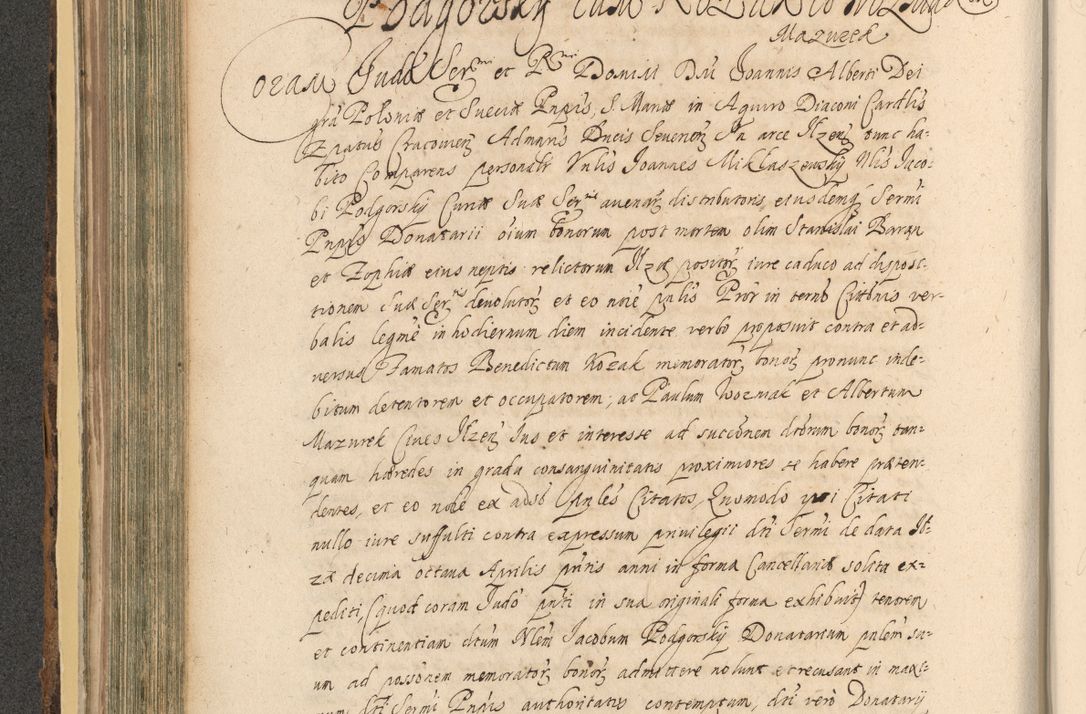 Zdjęcie nr 292 dla obiektu archiwalnego: Acta actorum, institutionum, resignationum, provisionum, decretorum, sententiarum, inscriptionum, testamentorum, confirmationum, ingrossationum, obligationum, quietationum, constitutionum R. D. Andreae Szołdrski, episcopi Kijoviensis, Gnesnensis et Posnaniensis praepositi, cantoris Cracoviensis, Vladislaviensis canonici, R. S. M. secretarii, episcopatus Cracoviensis in spiritualibus er temporalibus deputati anno 1633, 1634 et 1635