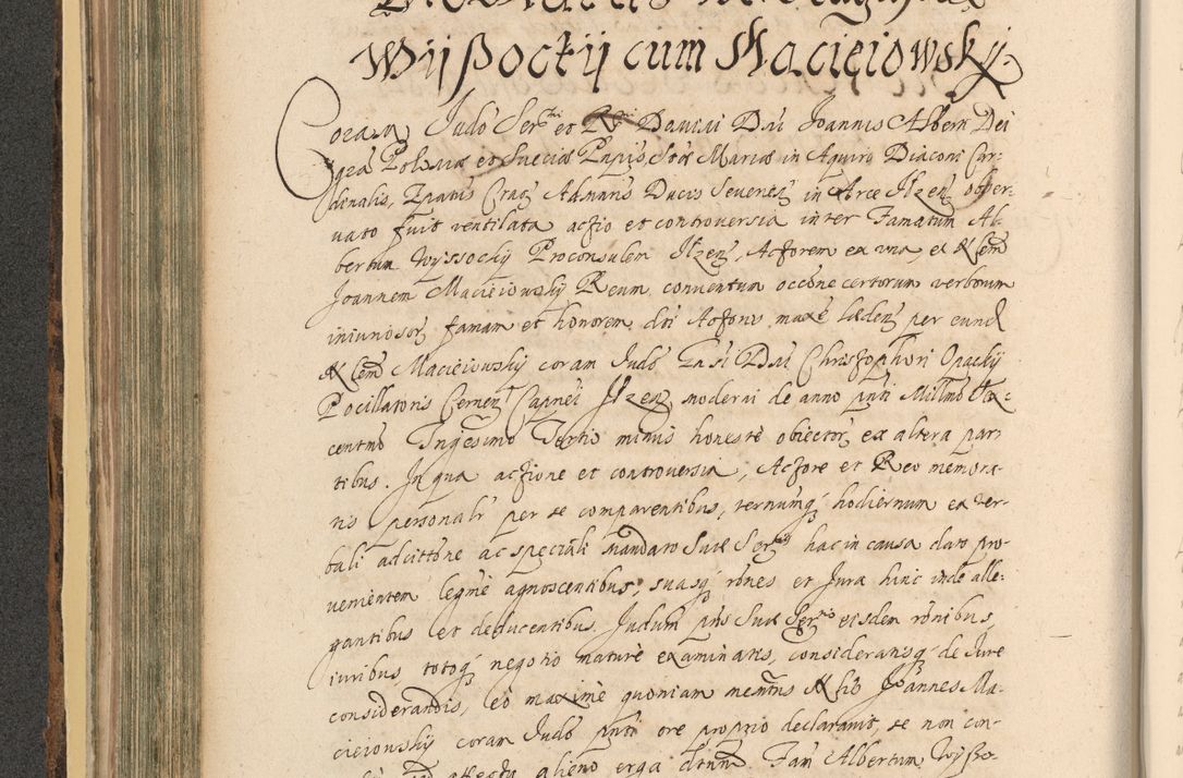 Zdjęcie nr 290 dla obiektu archiwalnego: Acta actorum, institutionum, resignationum, provisionum, decretorum, sententiarum, inscriptionum, testamentorum, confirmationum, ingrossationum, obligationum, quietationum, constitutionum R. D. Andreae Szołdrski, episcopi Kijoviensis, Gnesnensis et Posnaniensis praepositi, cantoris Cracoviensis, Vladislaviensis canonici, R. S. M. secretarii, episcopatus Cracoviensis in spiritualibus er temporalibus deputati anno 1633, 1634 et 1635
