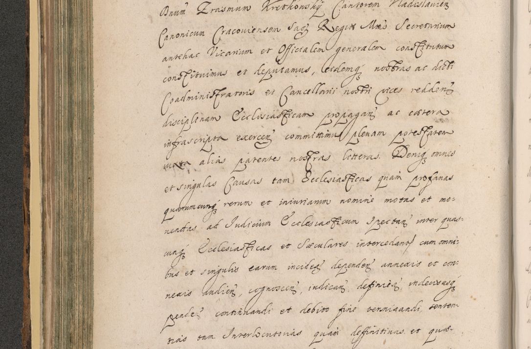 Zdjęcie nr 284 dla obiektu archiwalnego: Acta actorum, institutionum, resignationum, provisionum, decretorum, sententiarum, inscriptionum, testamentorum, confirmationum, ingrossationum, obligationum, quietationum, constitutionum R. D. Andreae Szołdrski, episcopi Kijoviensis, Gnesnensis et Posnaniensis praepositi, cantoris Cracoviensis, Vladislaviensis canonici, R. S. M. secretarii, episcopatus Cracoviensis in spiritualibus er temporalibus deputati anno 1633, 1634 et 1635