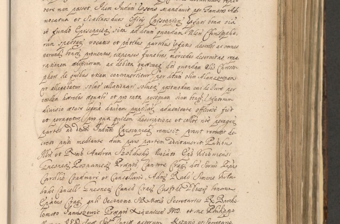 Zdjęcie nr 279 dla obiektu archiwalnego: Acta actorum, institutionum, resignationum, provisionum, decretorum, sententiarum, inscriptionum, testamentorum, confirmationum, ingrossationum, obligationum, quietationum, constitutionum R. D. Andreae Szołdrski, episcopi Kijoviensis, Gnesnensis et Posnaniensis praepositi, cantoris Cracoviensis, Vladislaviensis canonici, R. S. M. secretarii, episcopatus Cracoviensis in spiritualibus er temporalibus deputati anno 1633, 1634 et 1635
