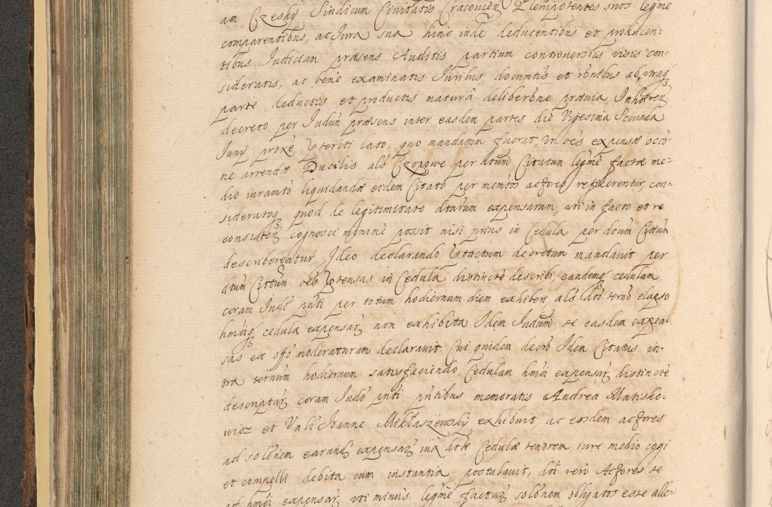 Zdjęcie nr 280 dla obiektu archiwalnego: Acta actorum, institutionum, resignationum, provisionum, decretorum, sententiarum, inscriptionum, testamentorum, confirmationum, ingrossationum, obligationum, quietationum, constitutionum R. D. Andreae Szołdrski, episcopi Kijoviensis, Gnesnensis et Posnaniensis praepositi, cantoris Cracoviensis, Vladislaviensis canonici, R. S. M. secretarii, episcopatus Cracoviensis in spiritualibus er temporalibus deputati anno 1633, 1634 et 1635